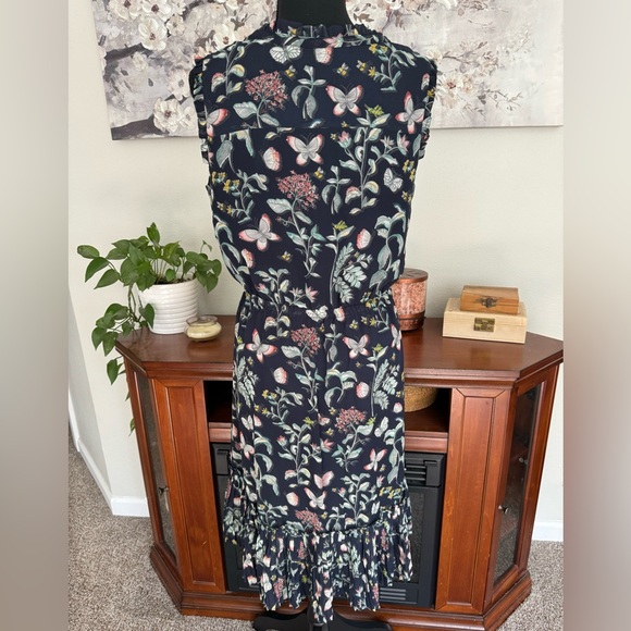 Blue Flower Bird Summer Dress - Size Medium - Picture 3 of 6